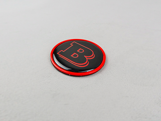 Red Metal Brabus Badge Logo Emblem 55mm for Hood Scoop Trunk Mercedes-Benz G-Wagon G-Class W463 W463A